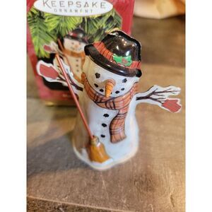 Hallmark 1997 Meadow snowman ornament Xmas decor